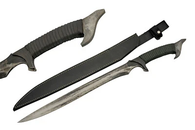Espada de fantasía | Espada de infantería Falcata oscura de acero forjado de 33 pulgadas en general + funda Foto 1 de 4