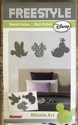 Neu & versiegelt Komar Minnie Kunst Maus Disney Wand Deko Aufkleber Zauberstab-Tattoo - Bild 1 von 4