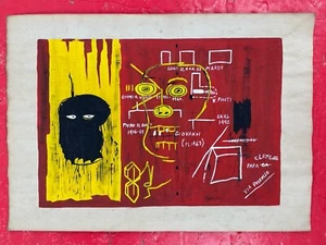 Jean-Michel Basquiat Drawing on paper (Handmade) signed and stamped - Picture 1 of 2