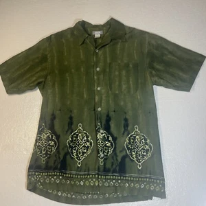 Utility Hawaiian Shirt Size Medium Green - Picture 1 of 8
