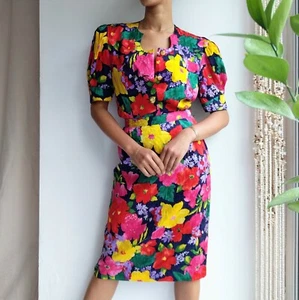 Pure Silk two-piece Dress Suit 80's - Picture 1 of 6