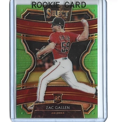 2020 PANINI-SELECT BASEBALL ZAC GALLEN GREEN PARALLEL PRIZM ROOKIE #54   77/99 - Image 1 of 2