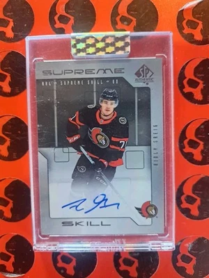 2023-24 Ridly Greig Clear Cut Auto Supreme Skill #SSK-RG RC Upper Deck UD Ottawa - Image 1 of 2