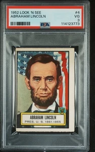 Abraham Lincoln 1952 Look 'N See #4 PSA 3 16th President U.S. 1861-1865 - Picture 1 of 2