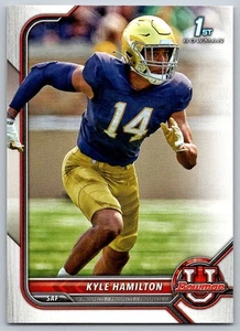 Kyle Hamilton 2021 Bowman University Football # 34 Notre Dame Fighting Irish 1st - Bild 1 von 2