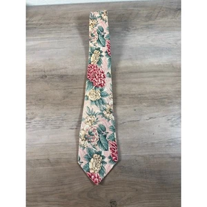 Vintage Polo Ralph Lauren rosa Blumen Krawatte Krawatte Herren 100 % Seide hergestellt in den USA - Bild 1 von 5