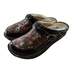 Alegria SEV-816 Seville Frenchie Brown Patent Leather Mule Clog Women’s Size 39 - Picture 1 of 11