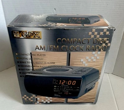GPX Compact Disc Am/Fm Clock Radio Model D700 - Image 1 of 4