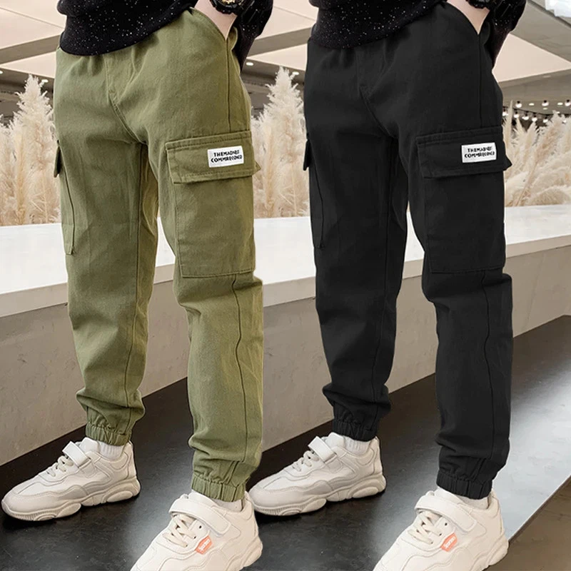 Spring Autumn Boys Pants Letter Sports Trousers Casual Sweatpants 4-12 Years - Image 1 of 4