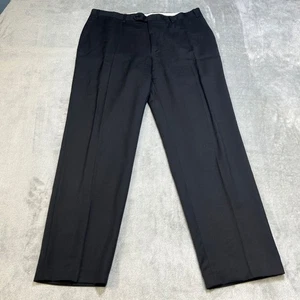 Canali Dress Pants 100% Wool Menswear Tailored Trousers Black Fits 34x28 - Picture 1 of 14