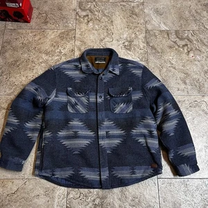 Jach's Mens Fleece Lined Wool Blend Coat XXL Southwestern Aztec Western Shacket - Picture 1 of 8