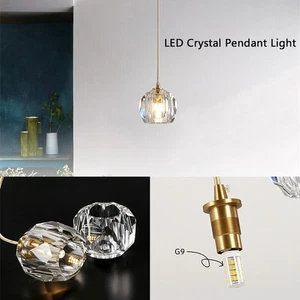 1Pcs LED Crystal Pendant Light Bar Ceiling Lamp Chandelier Lighting Bedroom - Picture 1 of 17
