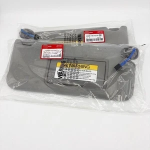 OEM Gray Pair Sun Visor w/ Light & Mirror For Honda Accord/2008-2017/New - Picture 1 of 3