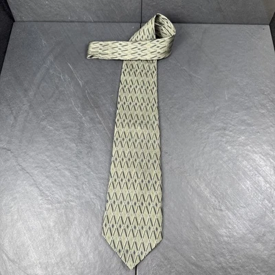 Corbata Croft & Barrow verde diamante jacquard para hombre 100 % seda 57 x 4 Foto 1 de 4