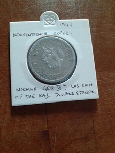 1947 King George VI Indian Rupee Coin Year of Independence - Picture 1 of 9