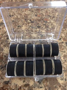 Black Prewound Bobbin and Storage Case - Picture 1 of 1