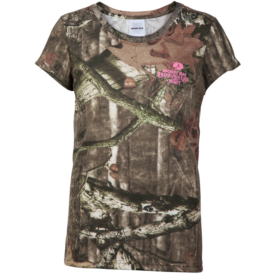Mossy Oak Girls' Camo Short Sleeve Crew Tee  MANY SIZES! NEW! - Image 1 of 1