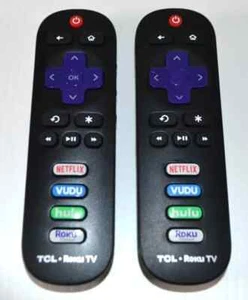 LOT OF 2 OEM TCL Roku TV Remote Control Netflix/Roku Channel/Hulu/Vudu - Picture 1 of 2