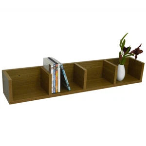 84 CD / 56 DVD / Blu-ray / Video Multimedia Wall Storage Shelf - Oak MS0017 - Picture 1 of 4