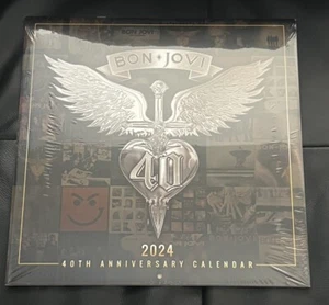 Bon Jovi 2024 Official Calendar Vintage Bandmerch NEW Sealed Licensed Danilo - Picture 1 of 12