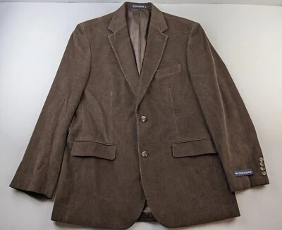 NEW Dockers Corduroy Sport Coat Blazer Jacket Men 42 L Brown 2-Btn Lined C3 - Image 1 of 4