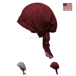 Hundeknochen Schal Slipper vorgebunden Turban Halstuch Mütze Chemo Krebs Kopfbedeckung Damen - Bild 1 von 8