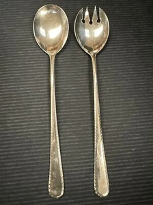 Salad Serving Set Fork & Spoon (2) Raimond Silver plated Italy - Picture 1 of 13