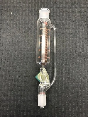 WILMAD Glass 50mL 19/22 Dual Scale Graduated Pressure Equalizing Addition Funnel - Image 1 of 4