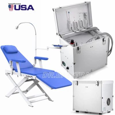 Mobile Dental Portable Delivery Unit Rolling Box Air Compressor Suction 4H/Chair - Image 1 of 4