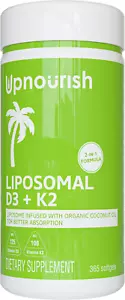Liposomal D3 & K2 MK-7, Advanced Absorption for Optimal Bone and Immune Health, - Picture 1 of 12