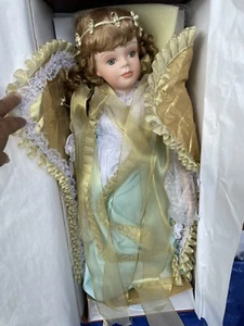 Treasured Heirloom Collection "Anjelical Angel 24 “Porcelain Doll W/ stand - Picture 1 of 12