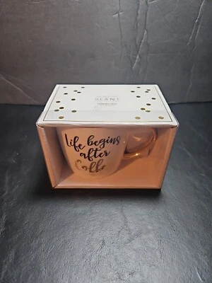 Caneca de café 14 oz "A vida começa depois do café" nova - Imagem 1 de 4