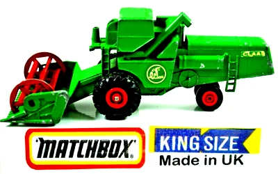 Matchbox KING Size K-9 Green CLAAS Combine Harvester w/ Moving Front REEL Header - Image 1 of 4