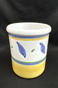 Williams Sonoma Tournesol Italy Ceramic Utensil Holder Crock 6" Tall - Picture 1 of 6