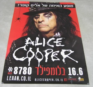 ALICE COOPER In Israel RAISE THE DEAD Tour 16,6,2016 Original Promo Rare POSTER - Picture 1 of 1