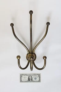 antique towel triple hook holder | robe coat triple double hook victorian vtg - Picture 1 of 12