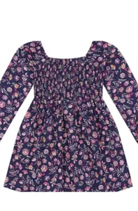 GAP Girls Dress Long Sleeve Kids Floral Print Smock Easter Spring - Picture 1 of 3