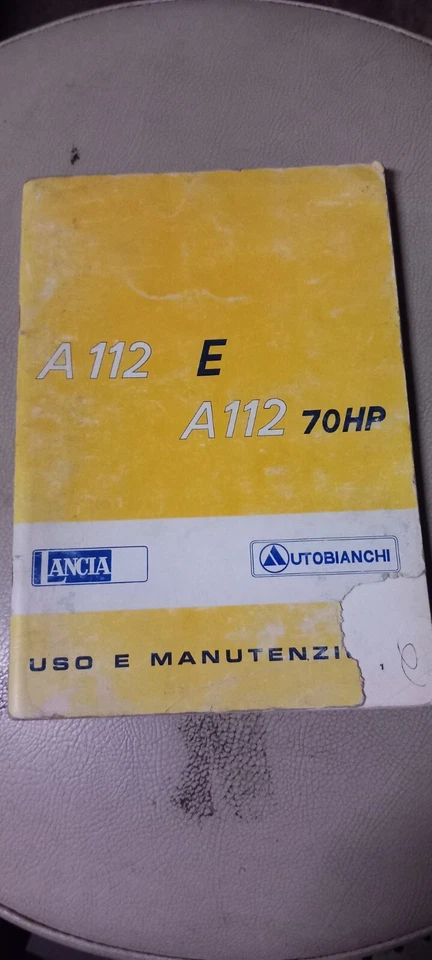 Libretto Uso e Manutenzione Autobianchi A 112 E e  70HP - Immagine 1 di 1