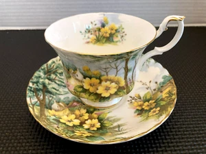 Vintage Royal Albert England Country Scenes “Primrose Hill” Cup & Saucer. - Picture 1 of 7
