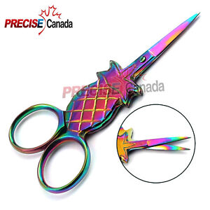 NEW PineApple Style Mini Scissors 3.5'' Full Multi-Color Perfect Points 