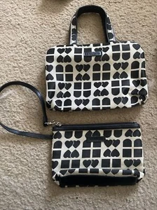 Lot Of 2 Black And Beige Modella Makeup Bags - Picture 1 of 7