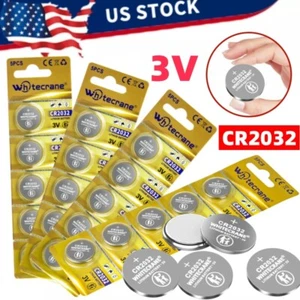CR2032 3V Button Battery 5/10/15x For Watch Toy Calculator Clock Car Key Cell US - Picture 1 of 16