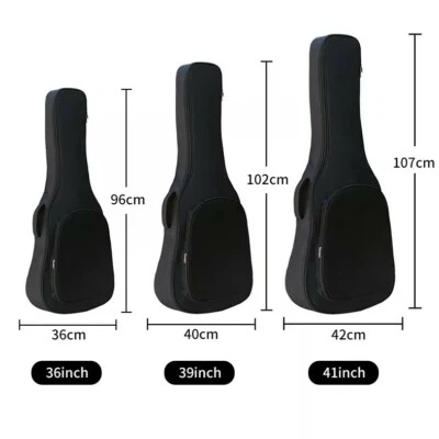 Thicken Pad Guitar Backpack Guitar Bag Solid Waterproof Guitar Case Black Blue - Image 1 of 4