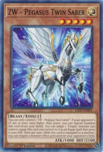 ZW - Pegasus Twin Saber Yu-Gi-Oh! TCG 1ª Ed Común - Imagen 1 de 1