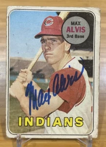 Max Alvis Autographed Signed 1969 Topps Baseball Card #145 Cleveland Indians - Picture 1 of 2