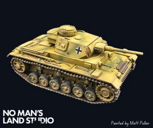 Bolt Action German Panzer III Tank - 1/56 - WW2 - 28mm Pro Painted COMMISSION - Bild 1 von 1