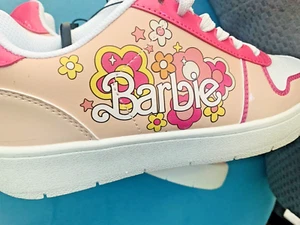 Barbie Sneakers Court Lace Up Tennis Walking Shoes Hot Pink Womens Size 7 New - Picture 1 of 9
