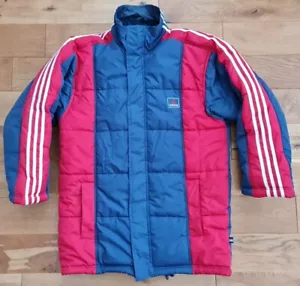 Adidas Originals Retro Football Padded Bench Coat Football Casuals Sz 34"/36" - Picture 1 of 12