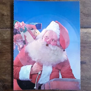 Vintage 50s Christmas Novelty Phonoscope Postcard Santa Claus Is Coming To Town - Picture 1 of 6