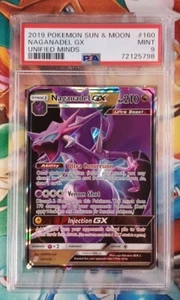 Pokemon Naganadel GX 160/236 PSA 9 S&M Unified Minds 160 PSA 9 Full Art - Picture 1 of 2